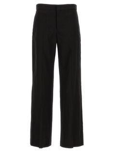 'Scarly' hemp blend pants, hook and button zip closure, pockets, straight leg with central creaseGender: WomenMaterial: 58% ACETATE 39% VISCOSE 3% ELASTANEColor: BlackMade in: PLProduct ID: 23APA0030FCA3J39I01BK*Import tax/duty will be calculated at checkout (If applicable) Isabel Marant Sneakers, Parisian Look, Short Leggings, Straight Leg Trousers, Fashion Line, Effortless Chic, Yoga Wear, Straight Leg Pants, Isabel Marant