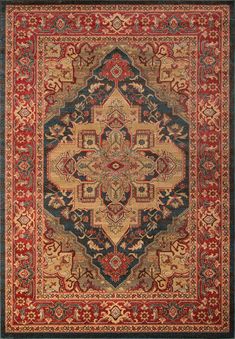 Buy Momeni Ghazni GHAZNGZ-05NVY2030 - American Home Furniture Traditional Color Palette, Kazak Carpet, Momeni Rugs, Serapi Rug, Rug Direct, Navy Rug, Navy Area Rug, Persian Carpet, Carpet Runner