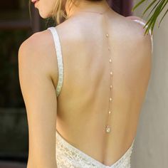 Bridal Back Pendant | Wedding Backdrop Necklace, Gold Jewelry Set – AMY O Bridal Bridal Body Jewelry, Bridal Backdrops, Bridal Backdrop Necklace, Backdrop Necklace, Floating Diamond Necklace, Backdrops Necklace, Open Back Wedding Dress, Mark 4, Friends Wedding