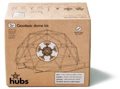 the geodestic dome kit is in its box