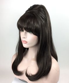 1960s Beehive Hair, 1920s Wig, Wigs Brown, 1960s Hair, Beehive Hair, Bouffant Hair, Classic Americana, Halloween Wigs, Quality Wigs