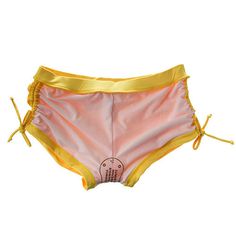 EachGreat for carnival costumes!Material: Fiber Nylon/Spandex Multicolor Stretch Swimwear With Drawstring, Rave Swimwear For Summer Costume Party, Orange Nylon Swim Bottoms, Yellow Nylon Swimming Bottoms, Fitted Multicolor Nylon Bottoms, Fitted Swimwear For Summer Cosplay, Pink Nylon Bottoms With Drawstring, Orange Stretch Swimwear For Festival, Pink Retro Stretch Swimwear