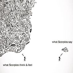 a black and white image with the words what scorpions think & feel on it