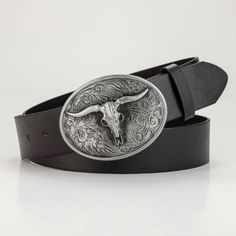 New Belt Length: 46" Fit (Waist) 38" - 42" Belt Width: 1.5" Belt Buckle: 3.5" X 2.75" Antique Silver Tone Belt Buckle Dark Brown Belt Pu Leather Unisex Tags: Country Rodeo Cowboy Southwestern Western Longhorn Cowgirl Belt Buckles Outfit, Belt With Big Buckle, Cowboy Belt Buckles Men, Cowboy Oc, Country Belt Buckles, Gucci Web Belt, Cowgirl Belt Buckles, Cowboy Belts, Cowboy Clothes