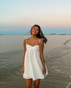 Summer Dress Aesthetic, White Mini Dresses, White Summer Dresses, Summer Dress Mini, Summer Mini Dresses, Beachy Dresses, White Summer Dress