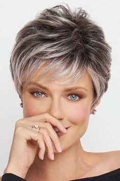 Raquel Welch Wigs, Monofilament Wigs, Short Grey Hair, Short Hair Wigs, Raquel Welch, Haircut For Older Women, Short Pixie Haircuts, Cute Hairstyles For Short Hair