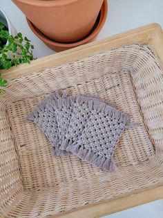 Bohemian Style House, Macrame Square, Home Decor Ideas Bohemian, Indie Gifts, Mug Mat, Indoor Plant Hangers