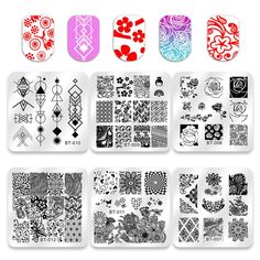 Biutee 12 Pcs Nail Stamping Plates Set 12 Nail Manicure Plates +1 Polish Stamper + 1 Scraper DIY Stamp Template, Nail Stamper, Nail Stamping Plates, Tool Kits, Nail Plate, Diy Stamp, Stamping Plates, Plates Set, Nail Stamping