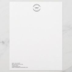 Simple Professional Business logo customizable Letterhead | Zazzle Letterhead