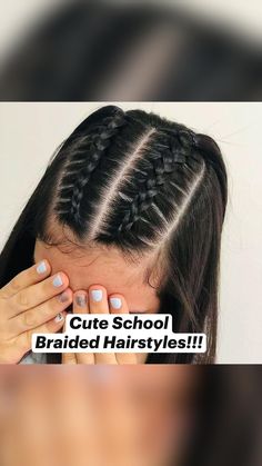 School Braids, Beach Hairstyles For Long Hair, Cute Braided Hairstyles, Peinados Fáciles Para Cabello Corto, Hair Braiding, Beach Hairstyles, Hair Stylist Life, Easy Hairstyles For Long Hair, Braids For Long Hair