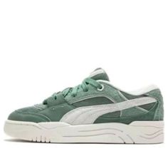 PUMA 180 Corduroy 'Green White' 396025-03 Green Suede Skate Shoes For Streetwear, Green Casual Suede Skate Shoes, Green Suede Casual Skate Shoes, Limited Edition Sneakers, Puma Sneakers, Sport Sneakers, Cute Shoes, Im Not Perfect, Mint