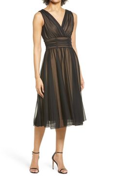 Connected Apparel Chiffon Overlay Fit & Flare Dress | Nordstrom Black Tie Optional Dress Women, Cocktail Dress Nordstrom, Fit And Flare Cocktail Dress, Cocktail Dress Wedding Guest, Fall Wedding Guest Dress, Chiffon Overlay, Floral Sheath Dress, Dress The Population, Color Analysis