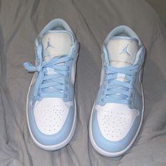 Women’s Air Jordan 1 Low Ice Blue Sneakers Size 9.5 In Great Condition Barely Worn. Jordan 1 Low Ice Blue, Jordan Shoes Women, Jordan Blue, Womens Air Jordans, Womens Jordans, Air Jordan 1 Low, Jordan 1 Low, Blue Sneakers, Under The Stars