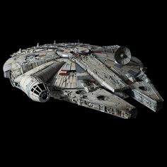 a star wars ship is shown in the dark