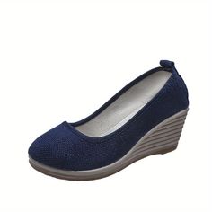 variants25 Casual Slip-on Wedge Sandals Medium Width, Summer Synthetic Slip-on Wedge Sandals, Cheap Blue Slip-on Wedge Sandals, Red Cushioned Slip-on Wedge Sandals, Blue 4-inch Wedge Heels, Casual Wedges, Linen Casual, Hot Dress, Mid Heel