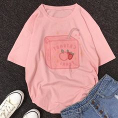 Searching Products for “t-shirts” | Storenvy Cartoon Peach, Egirl Fashion, St Jerome, Dream Fashion, Peach Juice, Shirt Aesthetic, Plaid Shirts, Aesthetic T Shirts, Tumblr Outfits