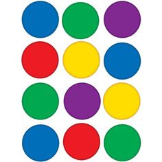 a group of multicolored circles on a white background