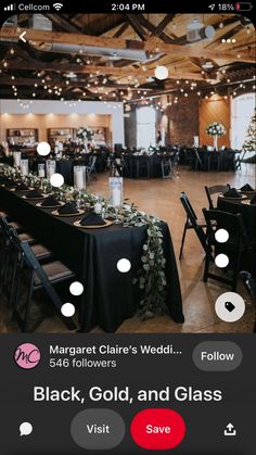 an image of a wedding venue with tables and chairs set up for the guests to eat