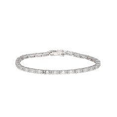 2.51 CTS. Natural Diamond White Gold Bracelet | 18k Solid Gold Tennis Bracelet Gift | Thanksgiving Gift | Baguette Cut Diamond Bracelets STONE DETAILS : ❋ Stone : Diamond  ❋ Stone Shape : Baguette Cut ❋ Stone Color : As Shown In Picture ❋ Diamond Weight : 2.51 Cts. Approx. ❋ Diamond Quality : FG-SI ❋ Diamond Type : Natural METAL DETAILS : ❋ Metal Purity : Solid 18K Gold  ❋ Metal Color : White Gold ❋ Bracelet Length : 7 Inches Approx. ❋ Gross Weight : 10.97 Gms. Approx. ❋ Gold Net Weight : 10.47 Luxury Platinum Diamond Bracelet With Baguette Diamonds, Luxury Diamond Cut Bracelet For Evening, Classic White Gold Tennis Bracelet For Evening, Luxury Diamond Tennis Bracelet For Evening, Luxury Baguette-cut Diamond Bracelet With 17 Jewels, Formal White Gold Baguette Diamond Bracelet, Luxury White Gold Tennis Bracelet With Baguette Diamonds, Formal White Gold Diamond Bracelet With Baguette Diamonds, Formal Diamond Bracelet With Baguette Diamonds