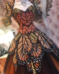 Bibian Blue, Butterfly Dresses, Baju Kahwin, Gaun Fashion, Monarch Butterflies, Fantasy Gowns, Fairytale Dress, Butterfly Dress, Fantasy Dress