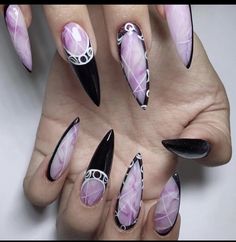 Natural Almond Nails, Spring Acrylic Nails, Valentine Nail Art, Gothic Nails, Stiletto Nails Designs, Almond Nails Designs