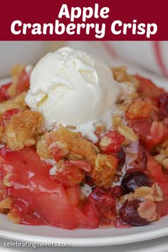 Of all the things that I love about fall apple crisps are at the top of the list. This apple cranberry version is absolutely perfect for this time of year. Warm fruit, crunchy buttery topping, and a balance of sweet and tart flavors – it’s heavenly! Not to mention the fact that leftovers can be eaten for breakfast alongside a hot cup of coffee. Apple crisp for breakfast? Cranberry Apple Crisp, Cranberry Recipes Dessert, Apple Cranberry Crisp, Cranberry Crisp, Tart Flavors, Autumn Dessert, Cranberry Dessert, Cranberry Apple, Fruit Crisp