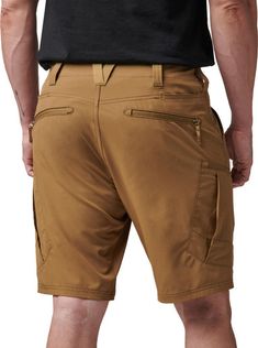 The 5.11 Tactical Men's Trail 9.5" Short 73352 is built for outdoorsy type, these shorts have tons of storage and are built to be comfortable in hot, humid environments, and have reinforced belt loops if you need to carry a bit more than what most shorts are designed for. Ideal for hikers, campers, trail runners, and nature lovers across the board. Features Body: 87% polyester/ 13% elastane plain weave with Enduro-Flex properties, 4.7-oz., DWR finish Pocketing: 100% polyester tricot mesh, 1.9-oz Tactical Outdoor Shorts With Cargo Pockets, Tactical Cargo Shorts For Outdoor, Tactical Shorts With Side Pockets For Outdoor, Tactical Shorts With Pockets For Outdoor Activities, Tactical Cargo Shorts With Side Pockets For Outdoor Activities, Belleville Boots, Ems Bag, Tactical Duffle Bag, Rocky Boots