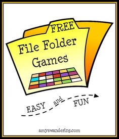 a file folder with the text free file folder games easy and fun