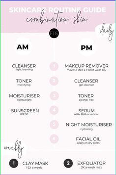 Here is a simple night time and morning face care routine for clear glowing skin! #clearskin #skincare #everyday Teknik Makeup, Skincare For Combination Skin, Face Routine, Face Care Routine, Clear Glowing Skin, Night Skin Care Routine, Night Moisturizer, Simple Skincare Routine, Morning Skincare