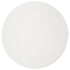 a white round rug on a white background