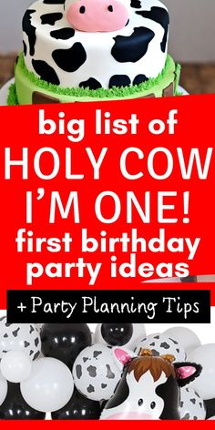 cow themed first birthday party 1st Birthday Party Food Ideas Cow Theme, Holy Cow I’m One Party Foods, Holy Cow Im One Food Ideas, Holy Cow I’m One Food Ideas, Holy Cow Im One Birthday Girl Decor, Holy Cow I’m One Decorations, Holy Cow Birthday Party Ideas, Holy Cow I’m One Girl, Cow Birthday Party Ideas