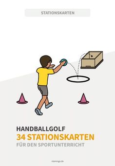 a man is playing with a ball in the middle of a poster that says, handbal