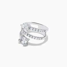 Effy 14K White Gold Diamond Spiral Arrow Ring Arrow Ring, White Stone, White Gold Diamonds, Gold Diamond, Gold Metal, White Gold, Ring, Stone, Gold