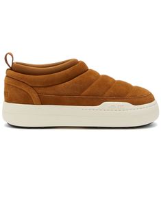 Cognac suede Park sneakers, calf suede, logo print to the rear, logo at the sole, pull-tab at the heel, round toe, slip-on style, branded insole, flat rubber soleComposition: Leather, 100% Suede Round Toe Slip-on Sneakers For Streetwear, Suede Slip-on Sneakers With Rubber Sole For Streetwear, Suede Slip-on Sneakers For Streetwear, Modern Brown Slip-on Sneakers With Rubber Sole, Slip-on Sneakers With Suede Lining And Round Toe, Modern Brown Slip-on Sneakers, Brown Low-top Suede Slip-on Sneakers, Suede Slip-on Sneakers With Stitched Sole, Brown Suede Slip-on Sneakers With Rubber Sole