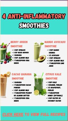 an info sheet describing the health benefits of smoothies