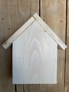 a small wooden house sitting on top of a wooden floor