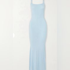 New Without Tags Size Large Baby Blue Blue Bodycon Maxi Dress For Spring, Chic Blue Bodycon Maxi Dress, Fitted Light Blue Maxi Dress For Brunch, Light Blue Fitted Maxi Dress For Day Out, Fitted Light Blue Maxi Dress For Day Out, Fitted Blue Maxi Dress For Day Out, Skim Dress, Large Size Dresses, Baby Blue