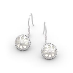 Regally divine, these pearl drop earrings are a tasteful addition to her jewelry box. Created in sterling silver, each beautiful earring showcases a beguiling 8mm white cultured pearl dangle in a decorative setting of flower-like shape and a row of shimmering bezel-set stones. With ease and elegance, these classic pearl drop earrings complete her tailored anytime attire.Carat Weight: 8.96 ctStone Size: 1,8 mmStone Type: Jeulia® StoneNumber of Stones: 58 Stone Color: Diamond WhiteStone Shape: Rou Sterling Silver White Gold Matching Pearl Earrings, Formal Silver Pierced Pearl Earrings, Fine Jewelry Sterling Silver Pearl Dangle Earrings, Sterling Silver Pearl Earrings For Formal Occasions, Formal Sterling Silver Pearl Earrings, White Gold Teardrop Pearl Earrings For Pierced Ears, White Gold Teardrop Pearl Earrings, Silver Dangle Pearl Earrings Fine Jewelry, Pearl White Sterling Silver Pearl Earrings