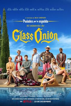 the poster for glass onion starring actors