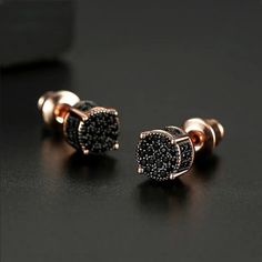 Brand New Men's Rose Gold & Black Diamond Stud Earrings 14k Rose Gold Plated 925 Sterling Silver (Stamped) Genuine 2ct Lab Created Radiant Cut Black Diamonds Measurements: 6mm Wide Retail Price $350 Buy With Confidence From A Trusted Seller W/ A 99%+ Feedback Rating! A0374 (Id-327-) Black Diamond Stud Earrings, Arrowhead Pendant Necklace, Rose Gold Black Diamond, Black Diamond Earrings Studs, Black Diamond Studs, Black Diamond Earrings, Vintage Pendant Necklace, Skull Pendant Necklace, Rose Gold Earrings Studs