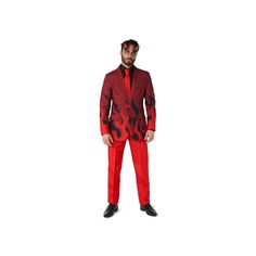 Turn heads in this Men's Suitmeister Men's Devil Halloween Slim Fit Suit. Turn heads in this Men's Suitmeister Men's Devil Halloween Slim Fit Suit. FEATURES Includes Matching Blazer Jacket, Pants & Tie Jacket: 3 front faux pockets, Pants: 2 side functional pockets, 2 back functional pockets Button closure Long sleeve Button fly CuffedFIT & SIZING 33.5-in. inseam Slim fitFABRIC & CARE Polyester Lining: polyester Machine wash Imported Color: Red. Gender: male. Age Group: adult. Fitted Red Winter Costumes, Fitted Red Costumes For Winter, Red Fitted Winter Costume, Winter Costume Suits With Long Sleeves, Red Fitted Blazer For Costume Party, Fitted Costume Sets For Fall, Fitted Fall Costume Sets, Winter Fitted Suits For Costume Party, Fitted Winter Suits For Costume Party