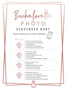 the bachelor photo scavenger hunt