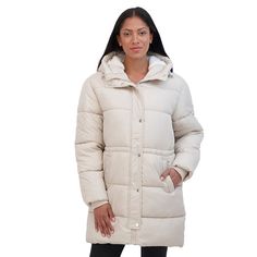 Stay warm and stylish with this women's Sebby Collection cozy lined anorak puffer jacket. Click on this WOMEN'S GUIDE to find the perfect fit and more! Stay warm and stylish with this women's Sebby Collection cozy lined anorak puffer jacket. Click on this WOMEN'S GUIDE to find the perfect fit and more! FEATURES Interior drawstring waist Water-resistant technology Soft matte construction 2 front snap closure pocket Attached hood Snap & zipper closure Elastic cuffs Long sleeves Faux-fur linedFIT & Winter White Parka With Detachable Hood For Cold Weather, Cozy Puffer Jacket For Cold Weather With Pockets, Cozy Quilted Jacket For Cold Winter Weather, Beige Outerwear With Drawstring Hood For Cold Weather, Cold Weather Outerwear With Fleece Lining And Down, Winter White Parka With Detachable Hood For Fall, Cozy Hooded Puffer Jacket For Fall, Cold Weather Down Outerwear With Fleece Lining, Down Outerwear With Fleece Lining For Cold Weather