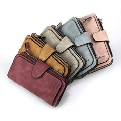 Baellerry Wallet Women Leather Luxury Card Holder Clutch Casual Women - HESHEONLINE