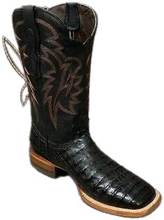 Fitted Western Boots With Crocodile Pattern, Western Square Toe Boots, Luxury Formal Alligator Leather Cowboy Boots, Luxury Vintage Men's Cowboy Boots, Luxury Men's Square Toe Cowboy Boots, Crocodile Cowboy Boots, Crocodile Western Boots, Black Alligator, Alligator Print