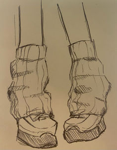 a drawing of a pair of shoes