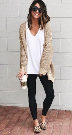 Work From Home Outfit Ideas, Comfy Fall Outfits, Work From Home Outfit, Looks Street Style, Casual Cardigans, Mode Inspo