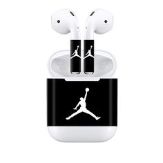 the airpods are designed to look like an air jordan basketball player's headphones