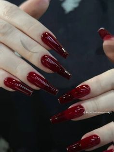 Blood Nails, Paznokcie Hello Kitty, Red Acrylic Nails, Grunge Nails, Soft Nails, Red Nail, Jelly Nails, Dream Nails, Fire Nails