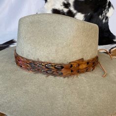 Rustic Adjustable Hats For Fall, Rustic Adjustable Felt Hat With Short Brim, Rustic Leather Hat For Fall, Adjustable Leather Fedora, Adjustable Brown Hats For Hunting, Adjustable Brown Hat Bands With Flat Bill, Winter Hunting Hats With Adjustable Fit, Adjustable Leather Felt Hat With Flat Brim, Adjustable Winter Hunting Hat